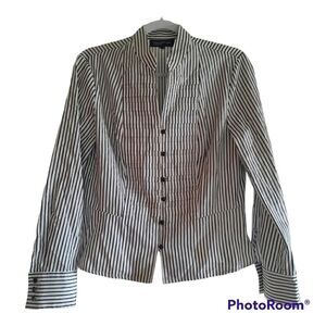 Jones New York Signature Belted Button Up Blouse
